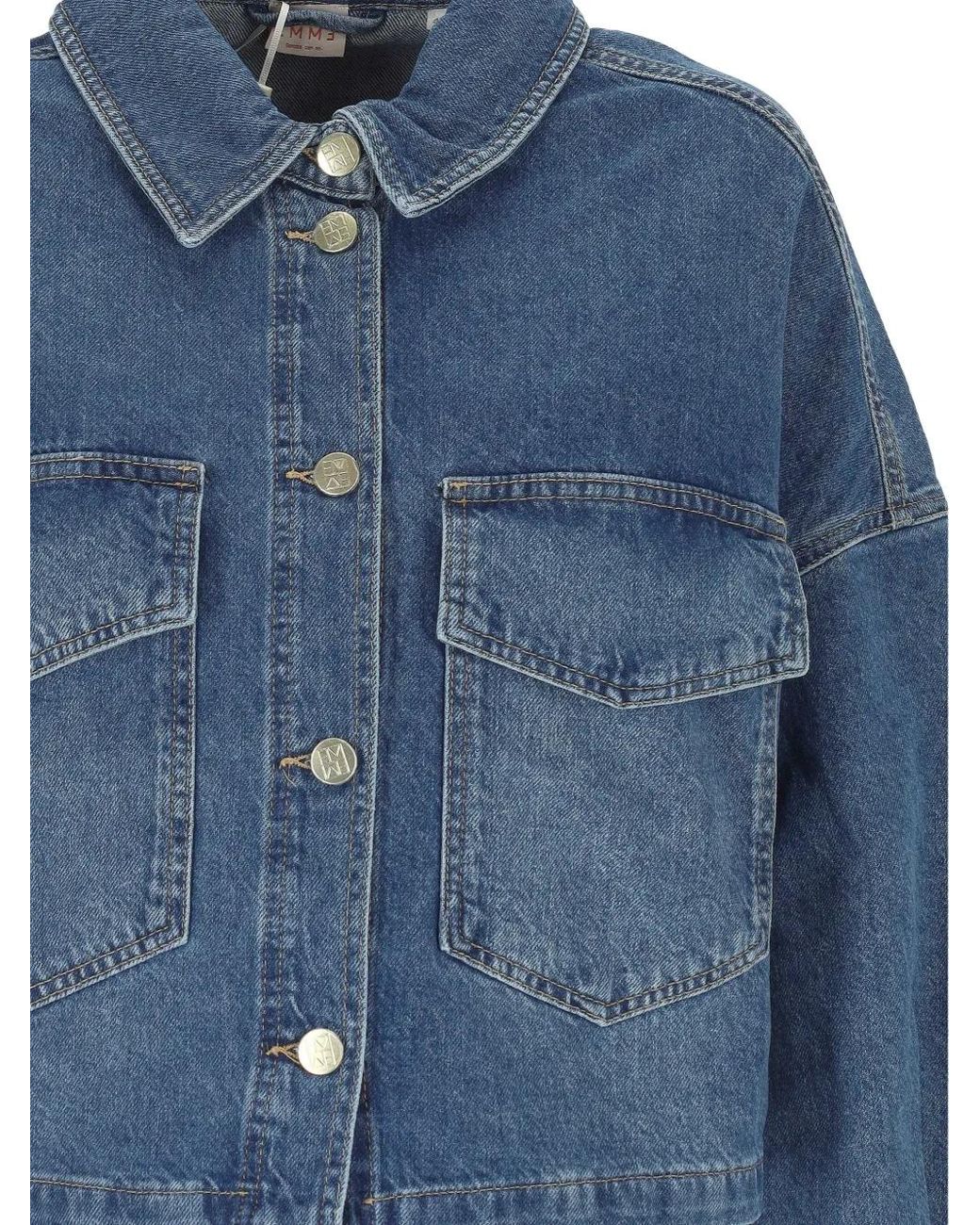 Marella Blue Flap-Pocket Denim Jacket