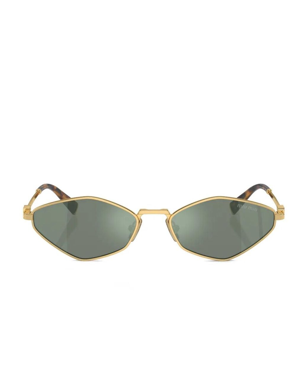 Miu Miu Gray Geometric-Frame Sunglasses