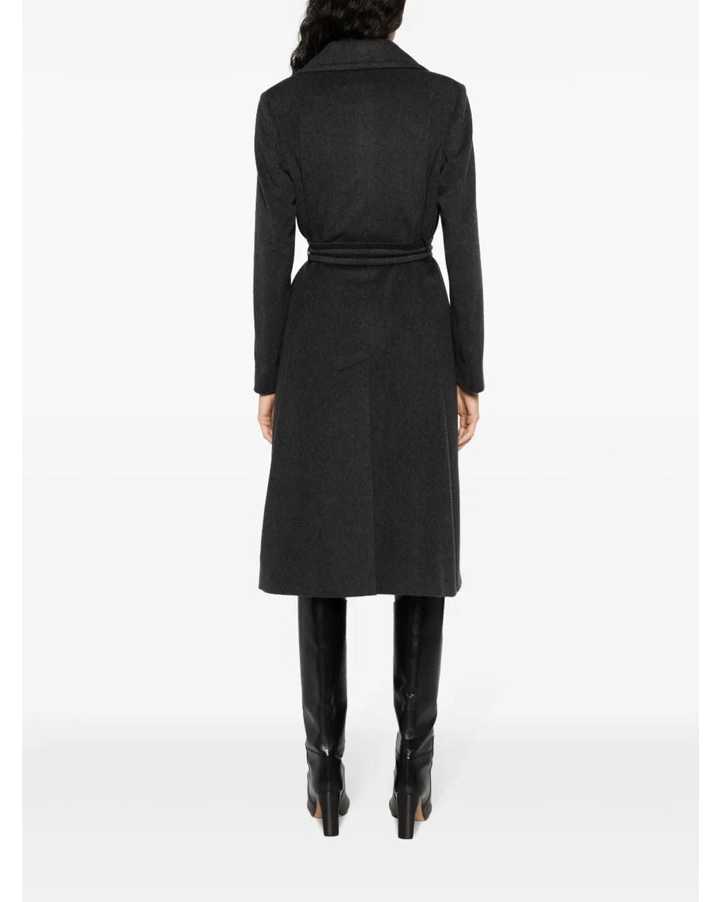 Tagliatore Black Molly Belted Coat