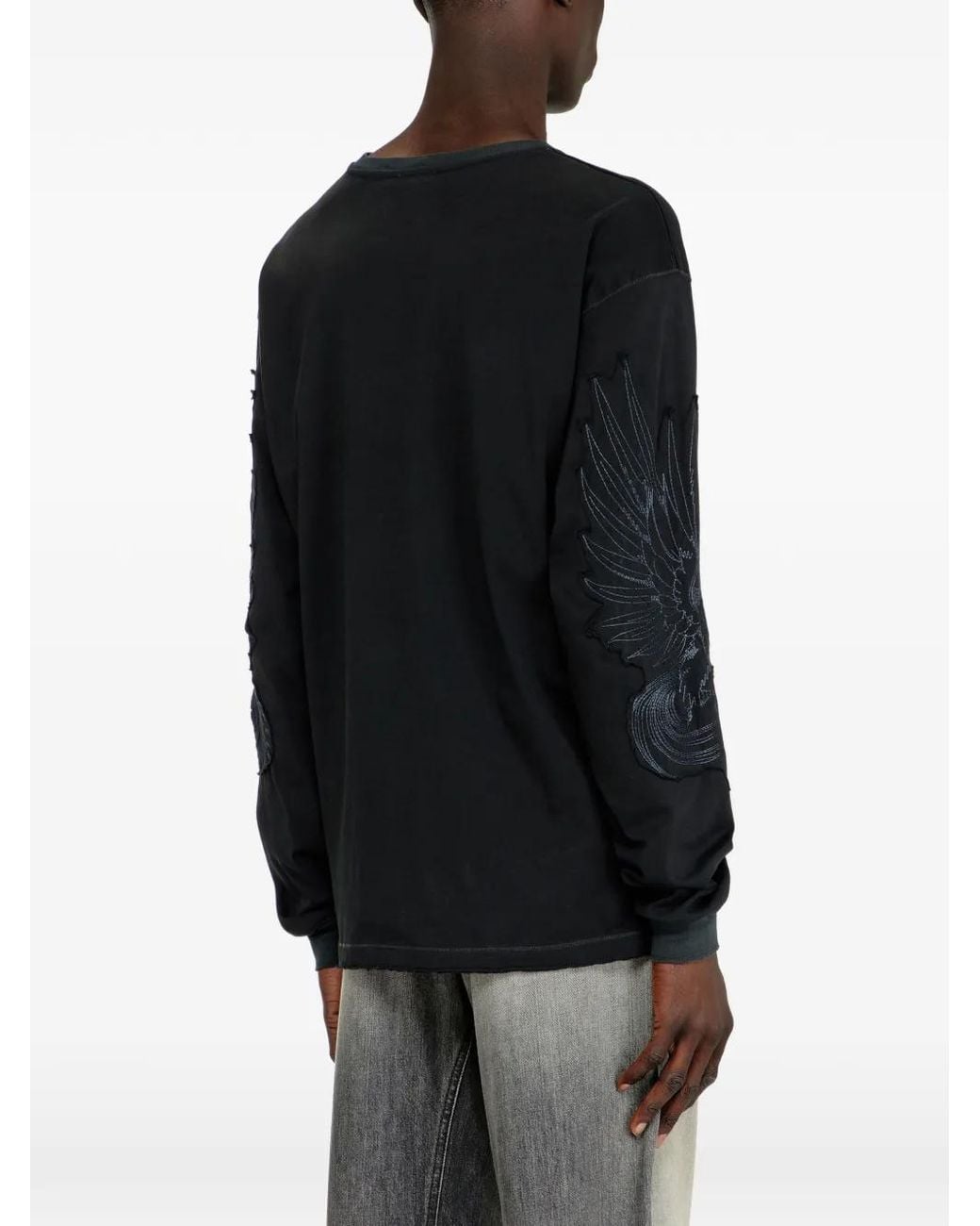 DIESEL Black Long-Sleeve T-Shirt for men