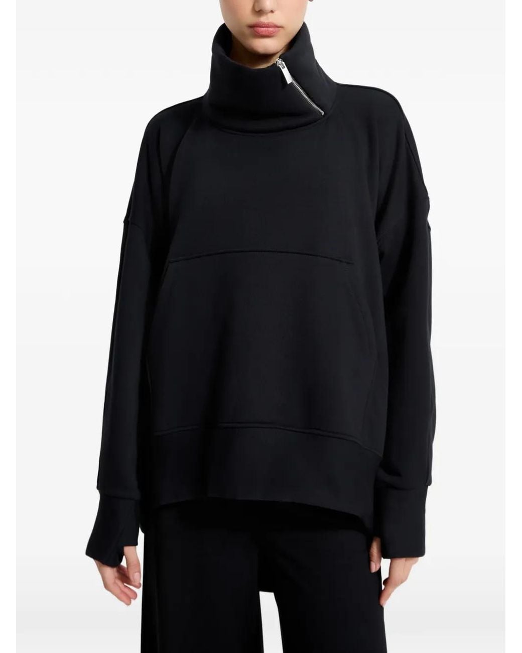 MARCELLA Black Boerum Asymmetric Sweatshirt