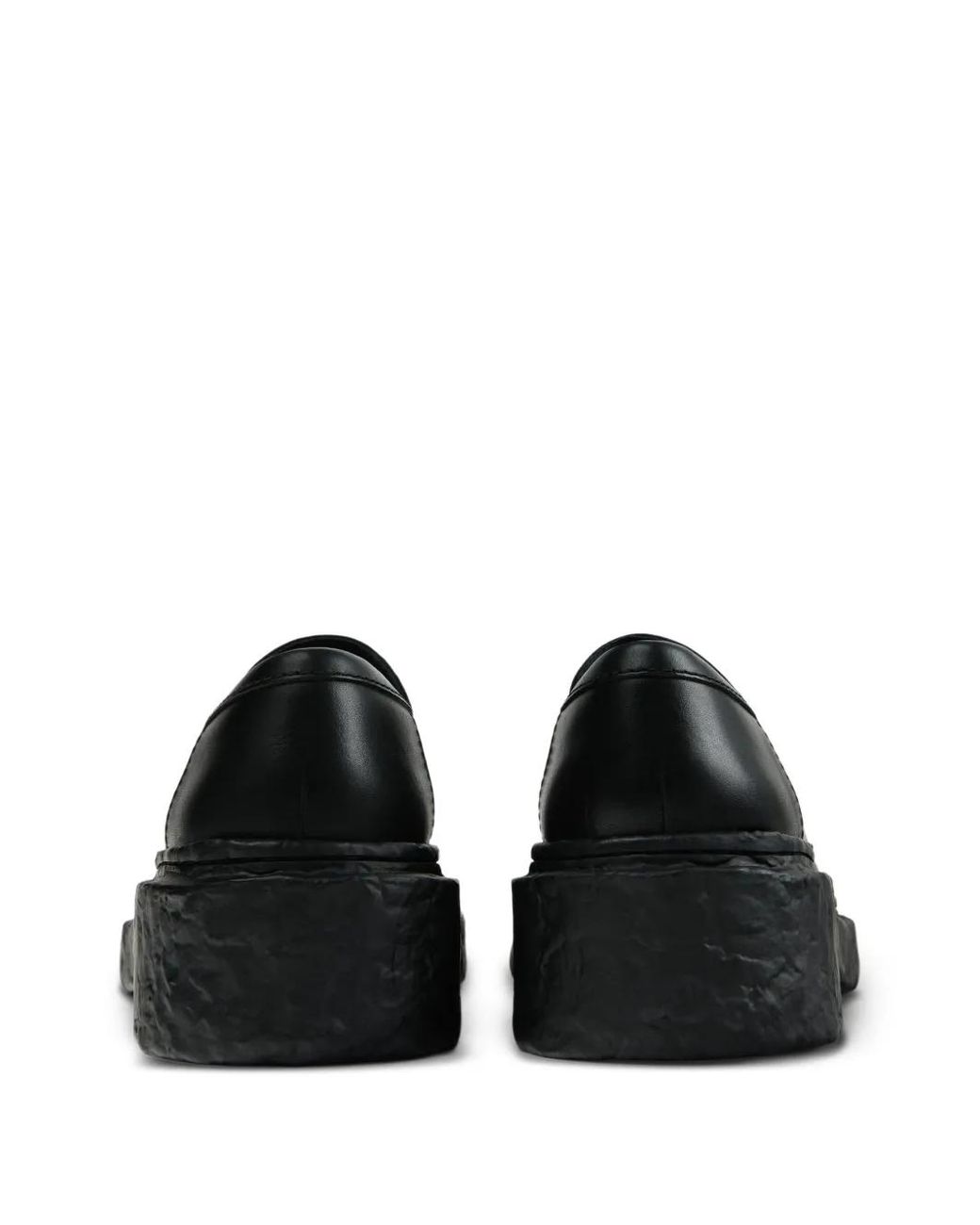 CAMPERLAB Black Mocassins Plateforme À Entaille Penny