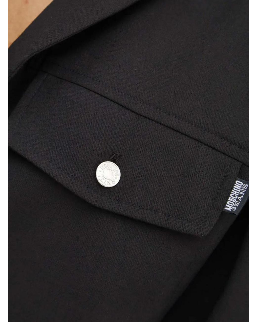 Moschino Black Buttoned Pocket Jacket