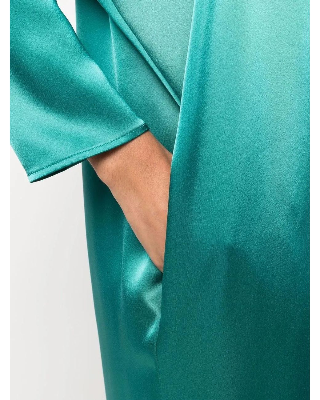 Gianluca Capannolo Green Long-Sleeve Shift Mini Dress