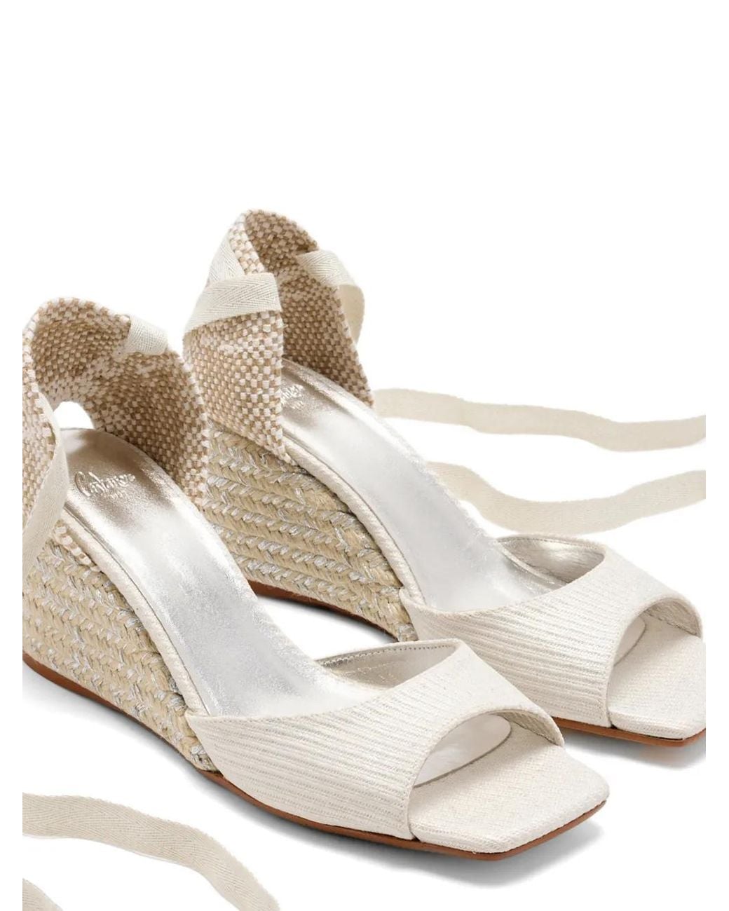 Castaner White Brittany Wedge Espadrilles