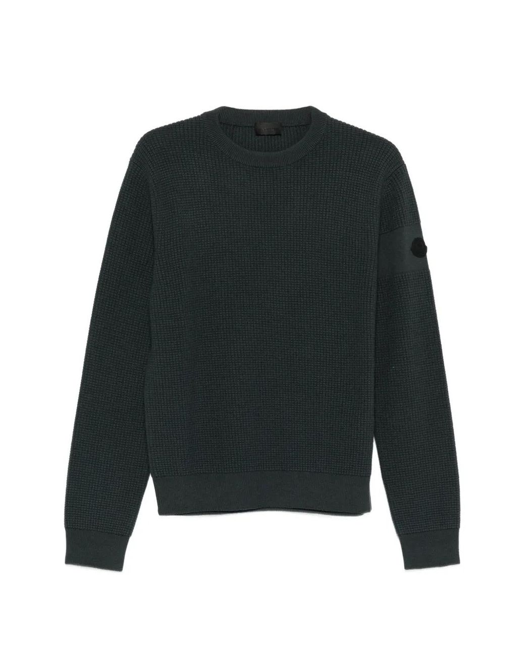 Moncler Black Crew Neck Sweater for men