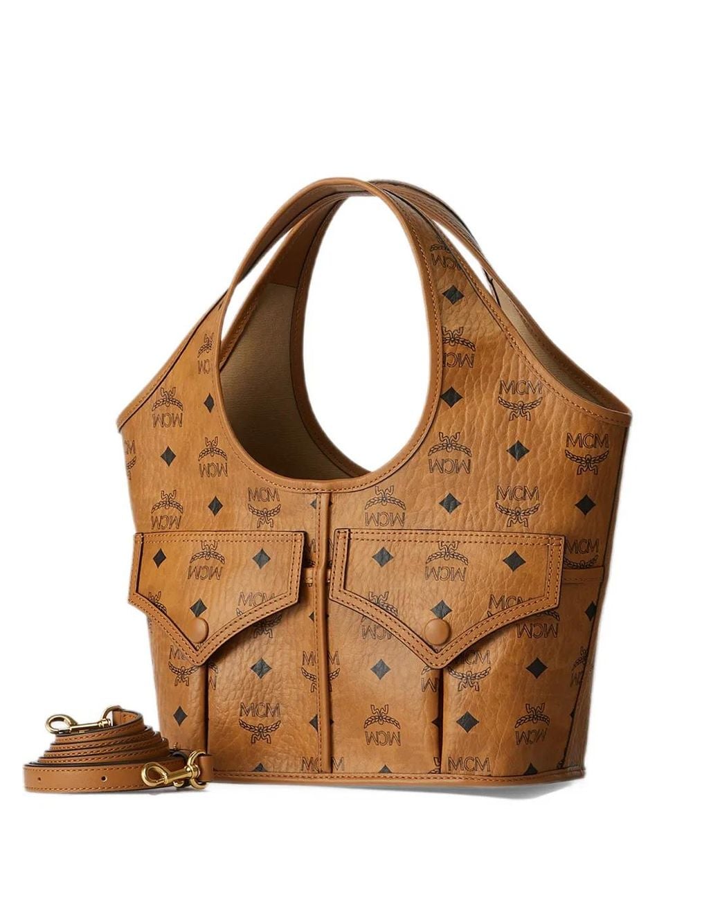 MCM Brown Small Leni Tote Bag