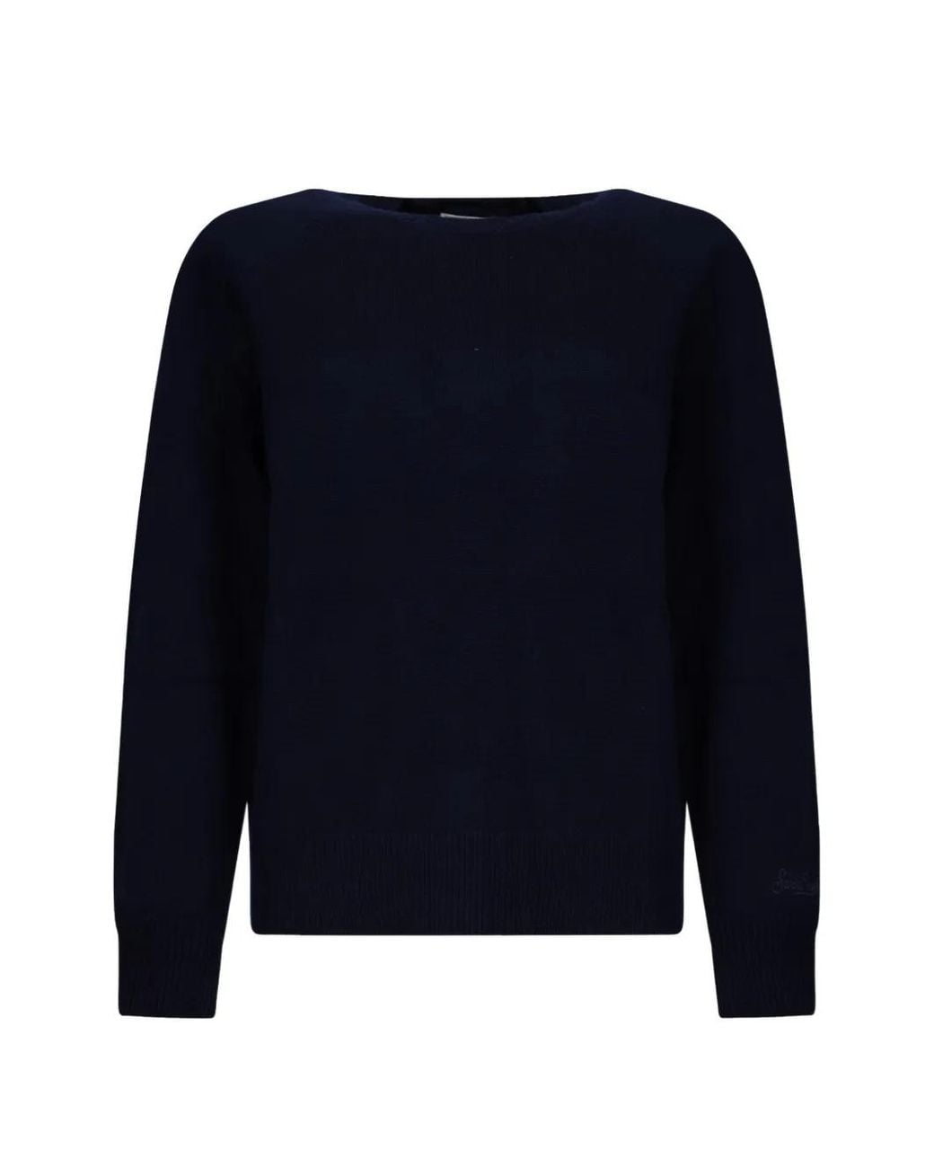 Mc2 Saint Barth Blue Delphine Wool Crewneck Knit