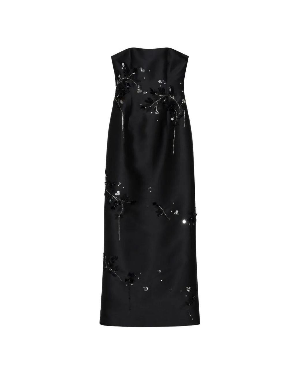 Jonathan Simkhai Black Zirelle Embellished Gown