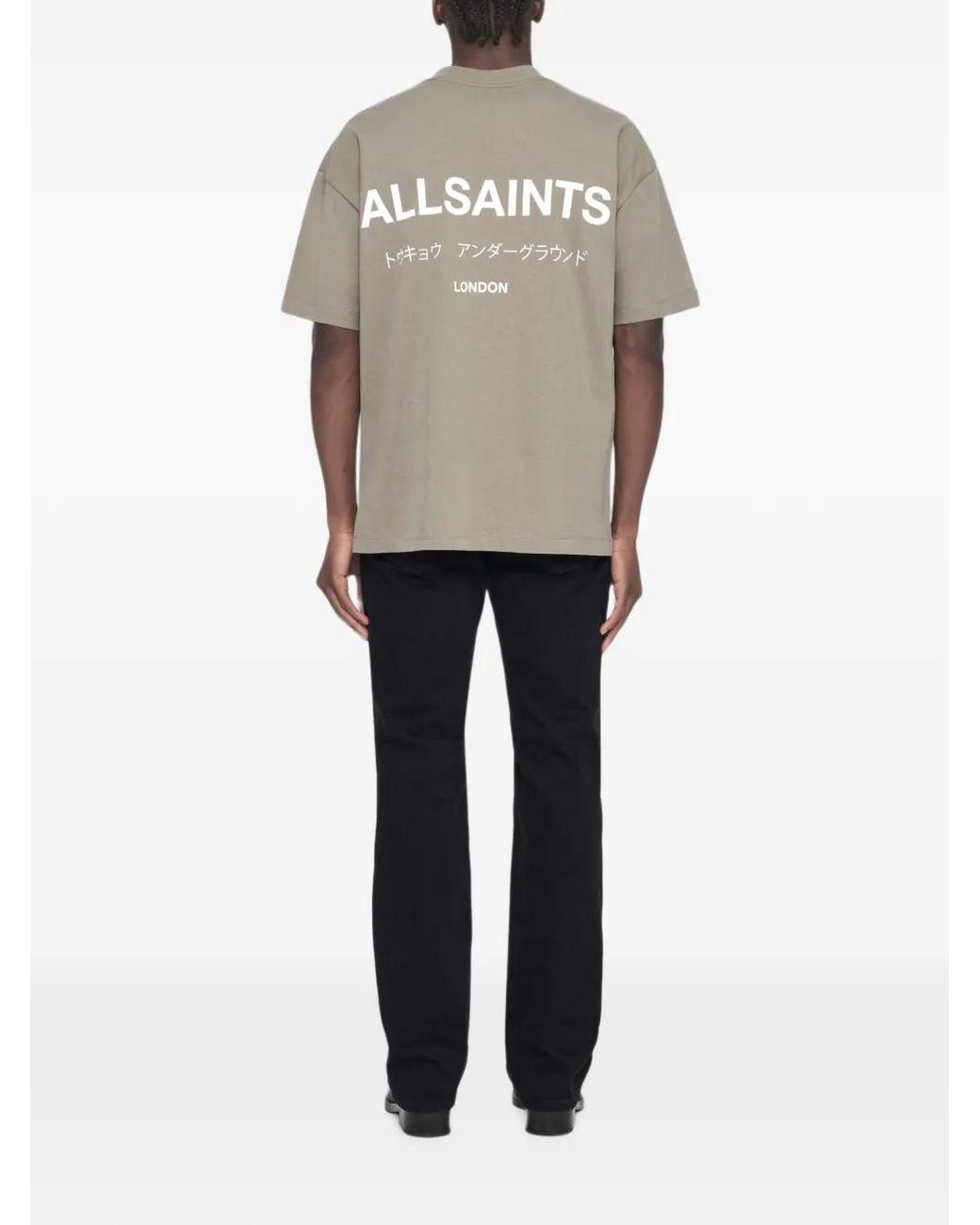 AllSaints Gray T-Shirt Underground À Manches Courtes for men