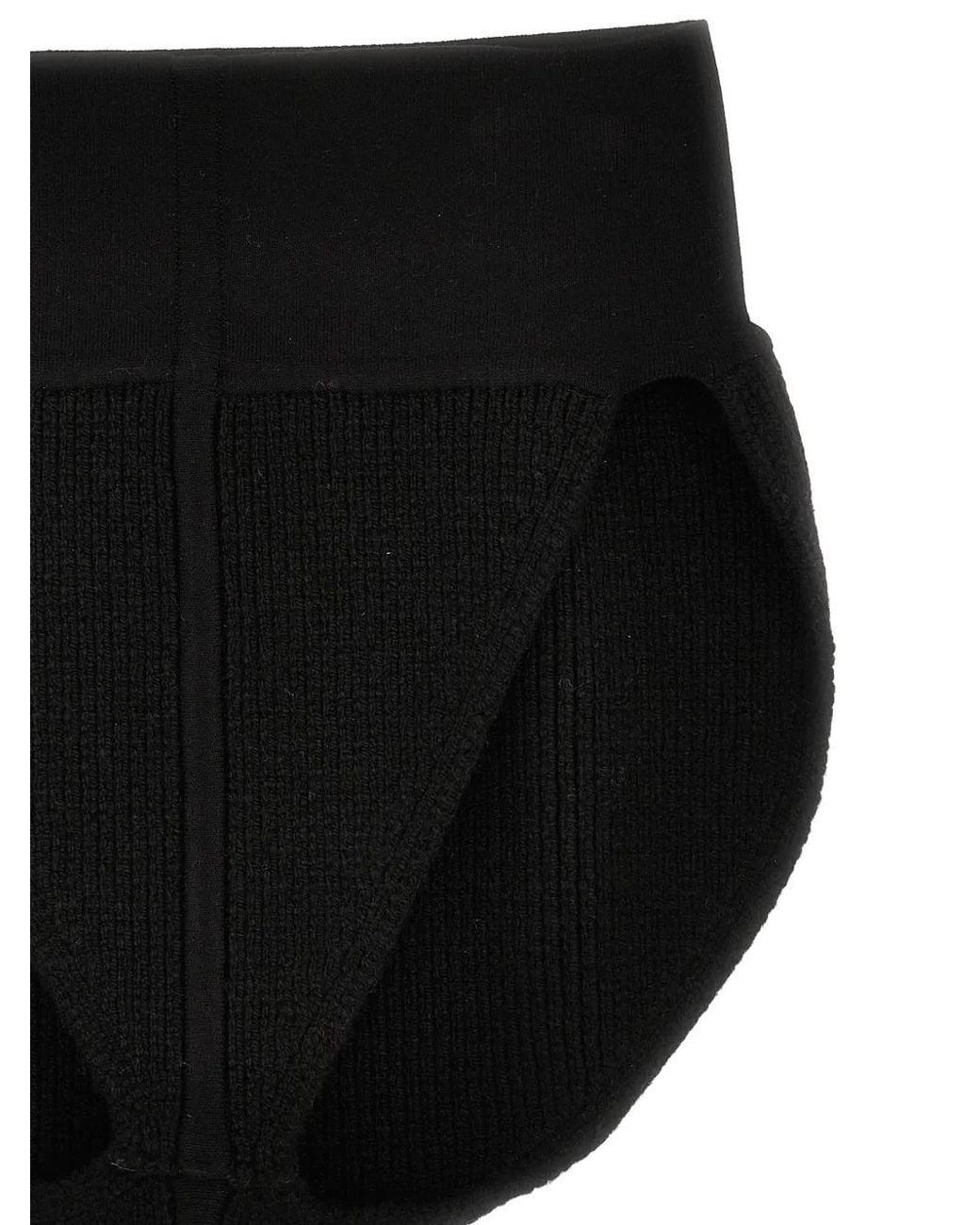 Ladies Ribbed Briefs Rick Owens Ribbed-Knit Cashmere Briefs in Black | Lyst