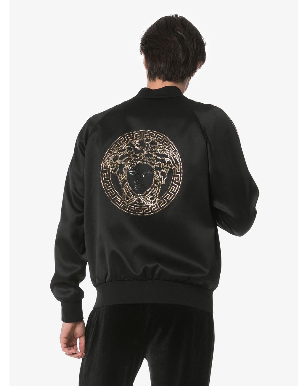 Versace Black Medusa Bomber Jacket for Men | Lyst VERSACE Medusa