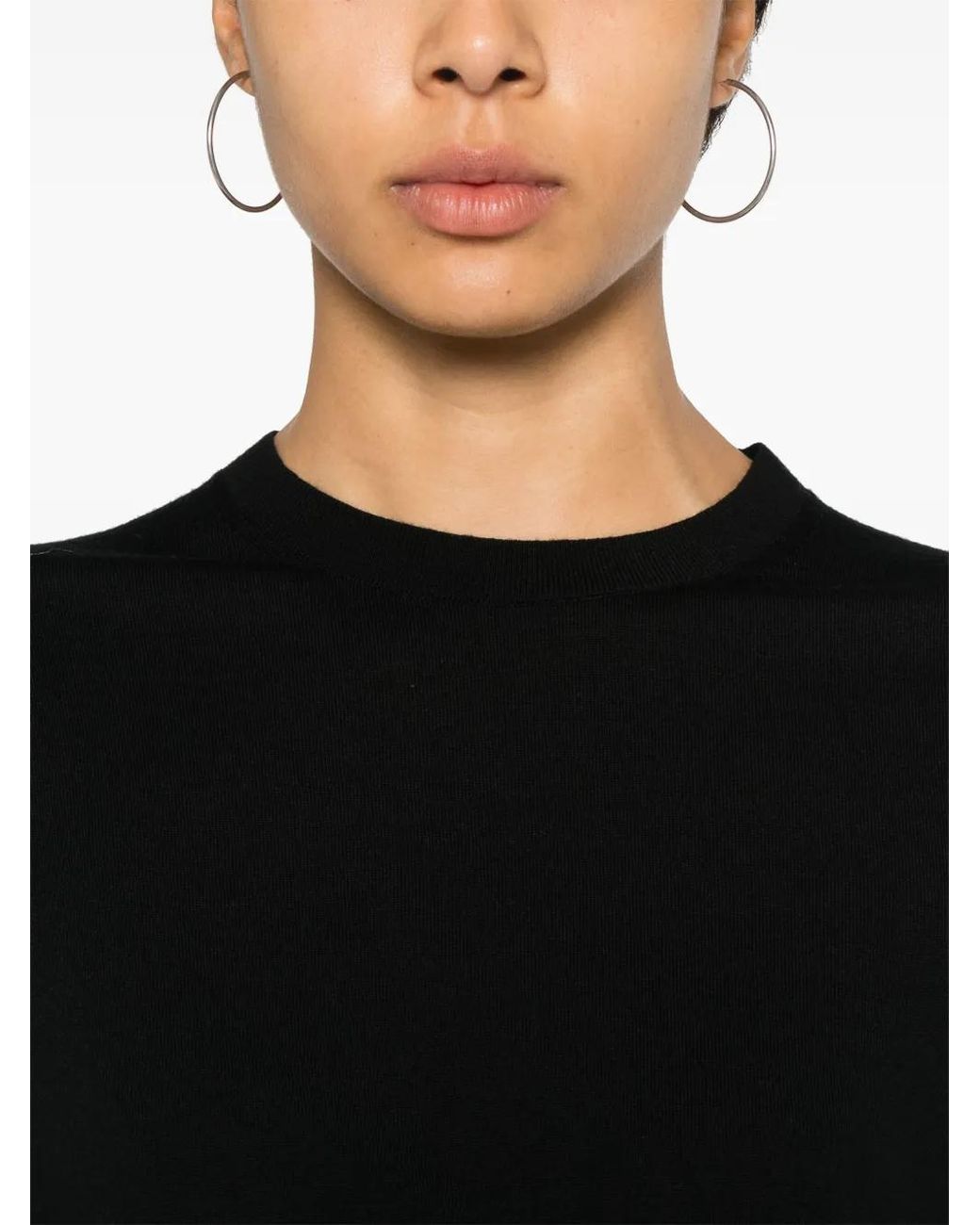 Theory Black Cropped T-Shirt