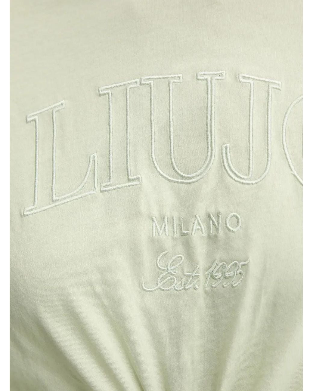 Liu Jo Blue Embroidered Twist T-Shirt