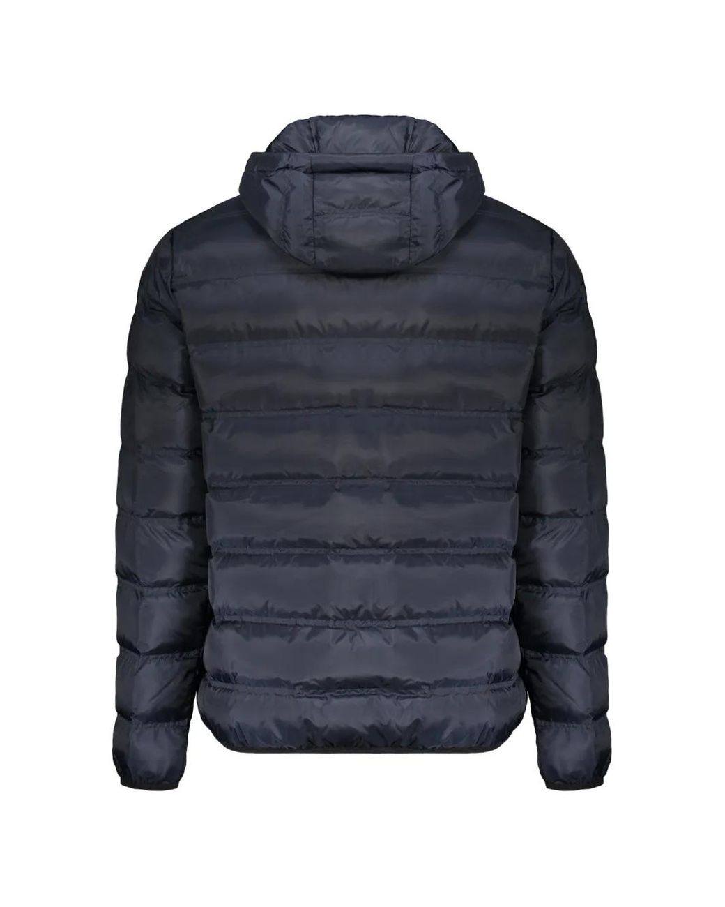 EA7 Blue Padded Hooded Jacket for men