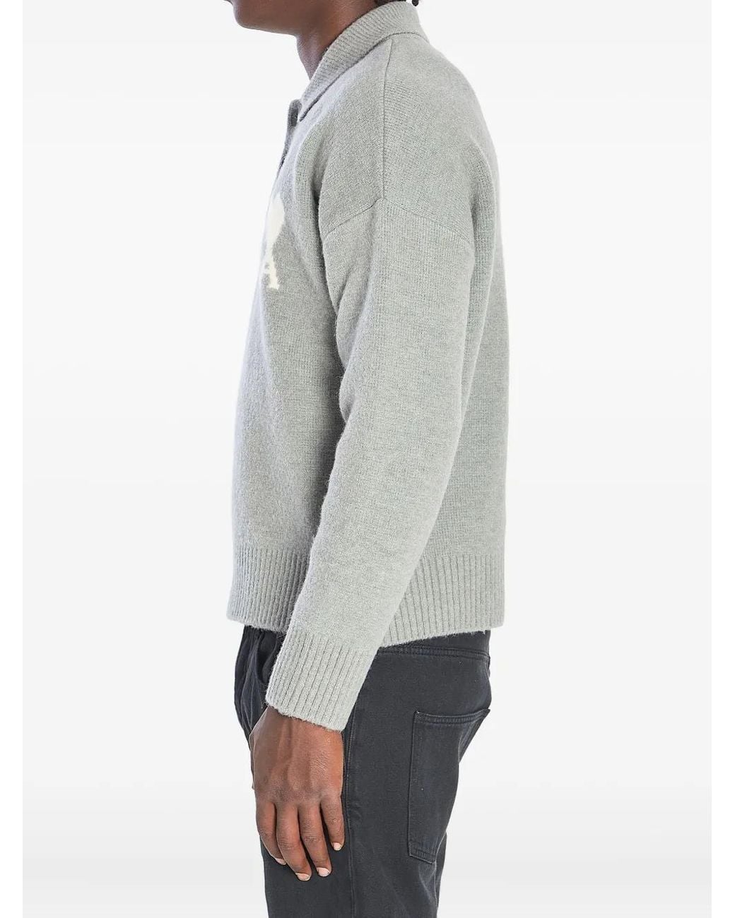 AMI Gray T-Shirts And Polos for men