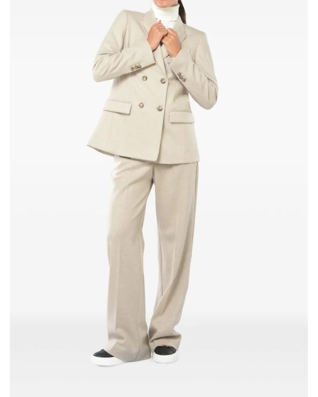 Seventy Natural Button-Fastening Trousers