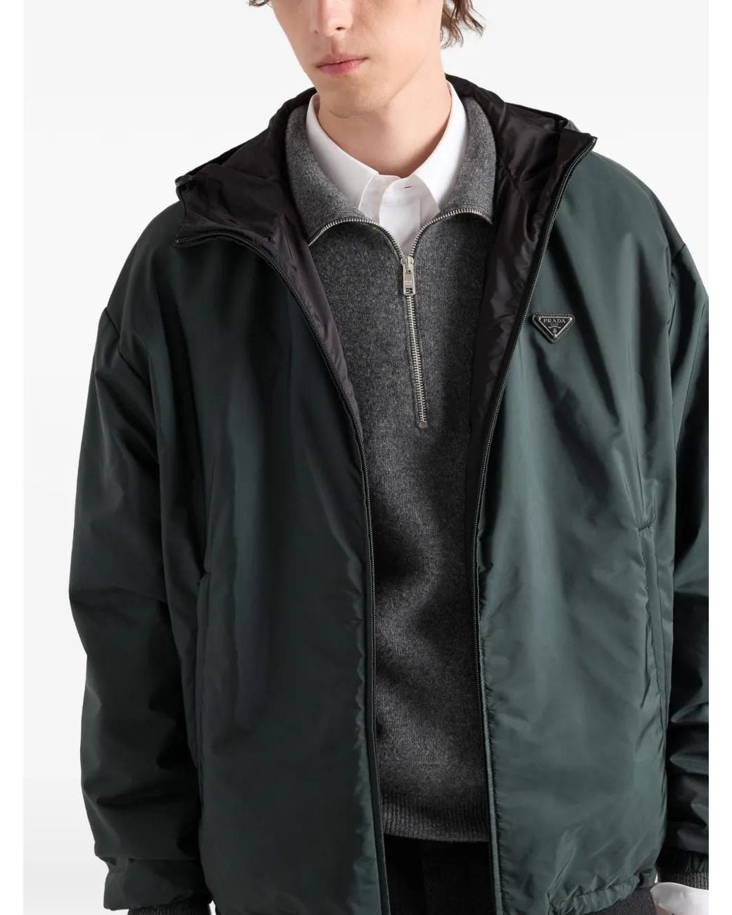 Prada Green Reversible Re-Nylon Jacket for men
