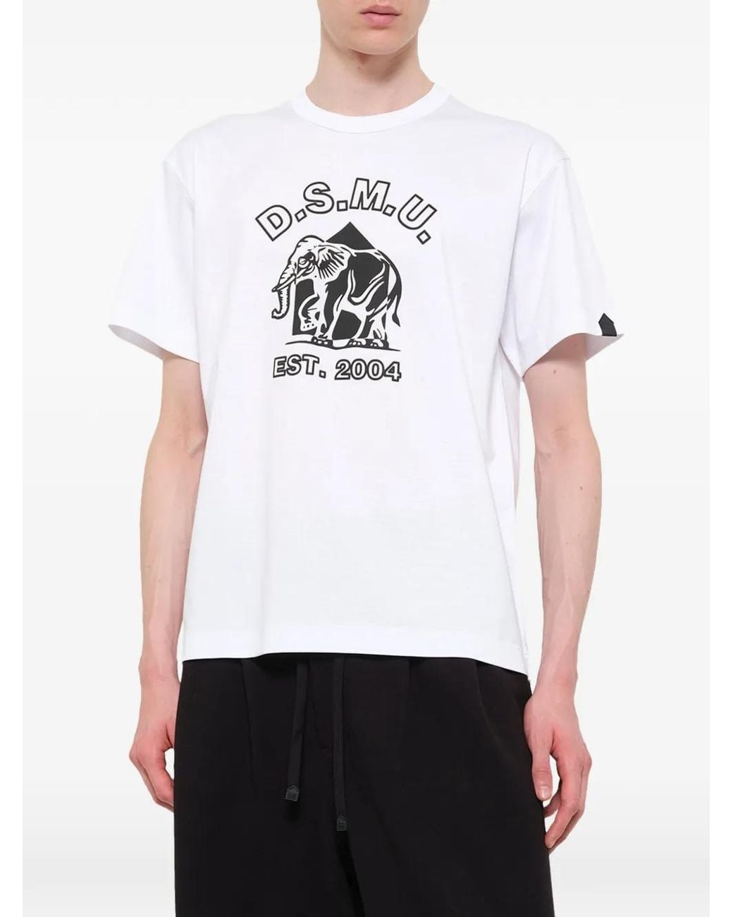 Dover Street Market White Graphic-Print D..M.U T-Shirt for men