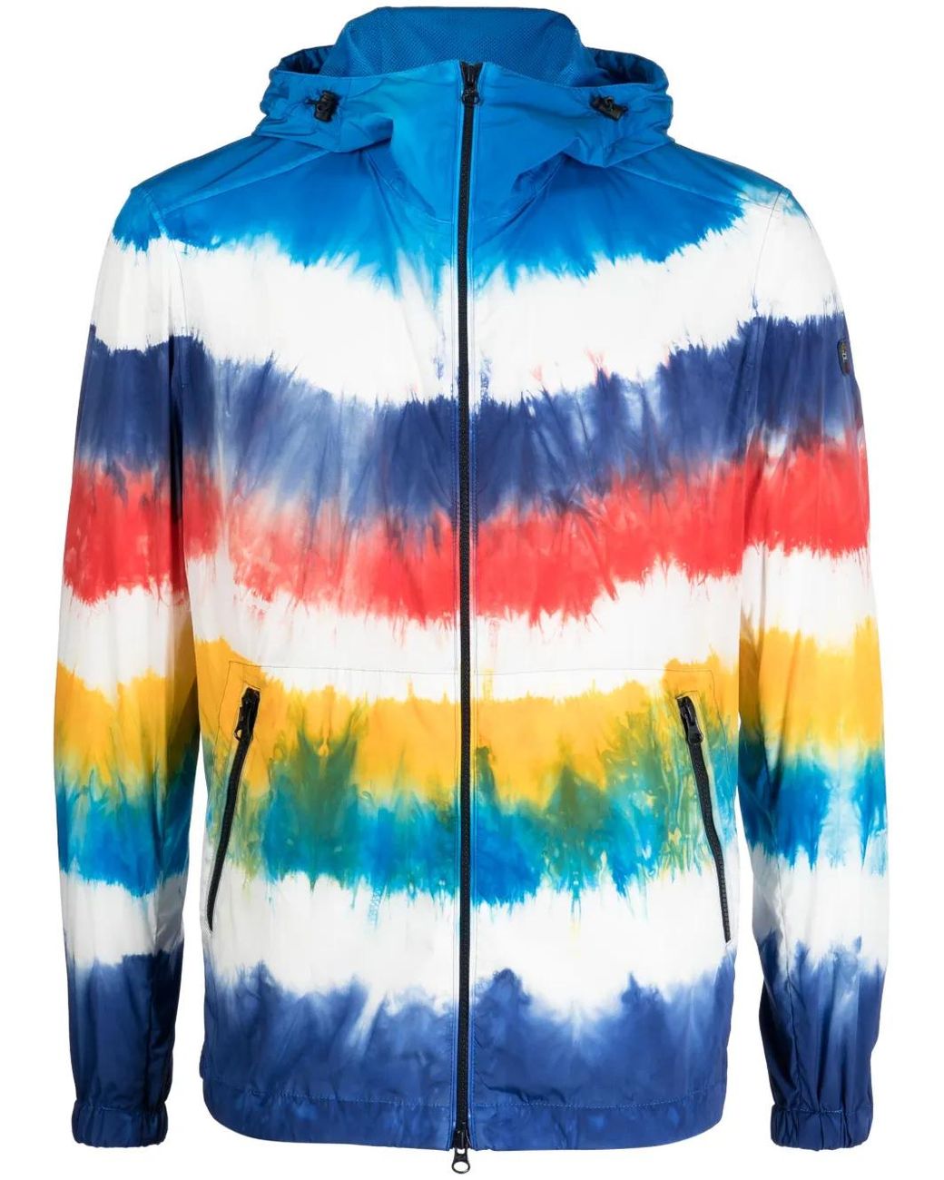 Paul & Shark Blue Logo-Patch Stretch-Design Collar Jacket for men