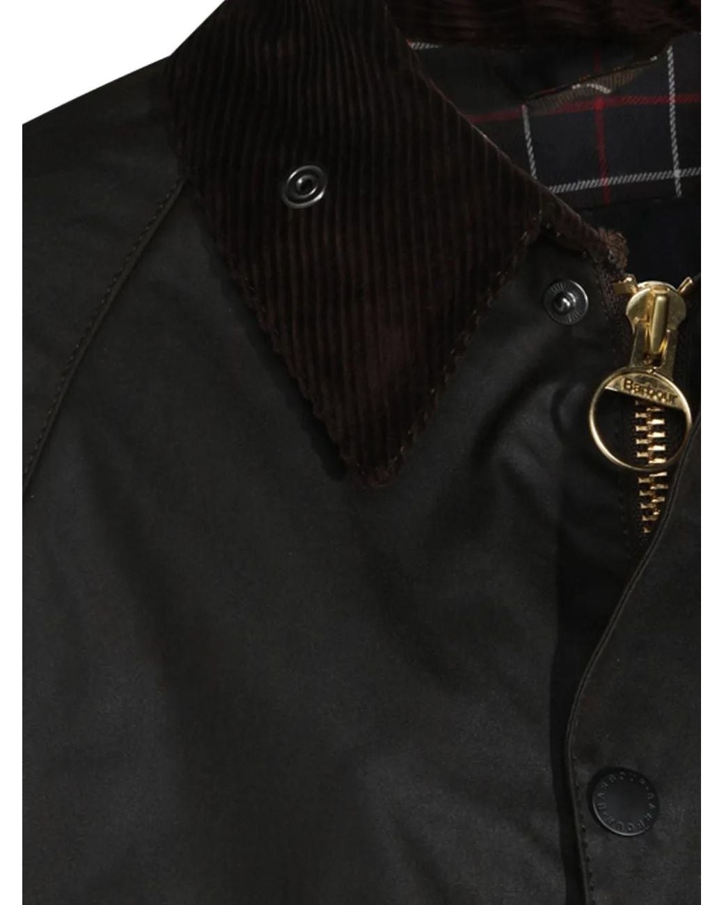 Barbour Black Oversized Bedale Waxed Jacket for men