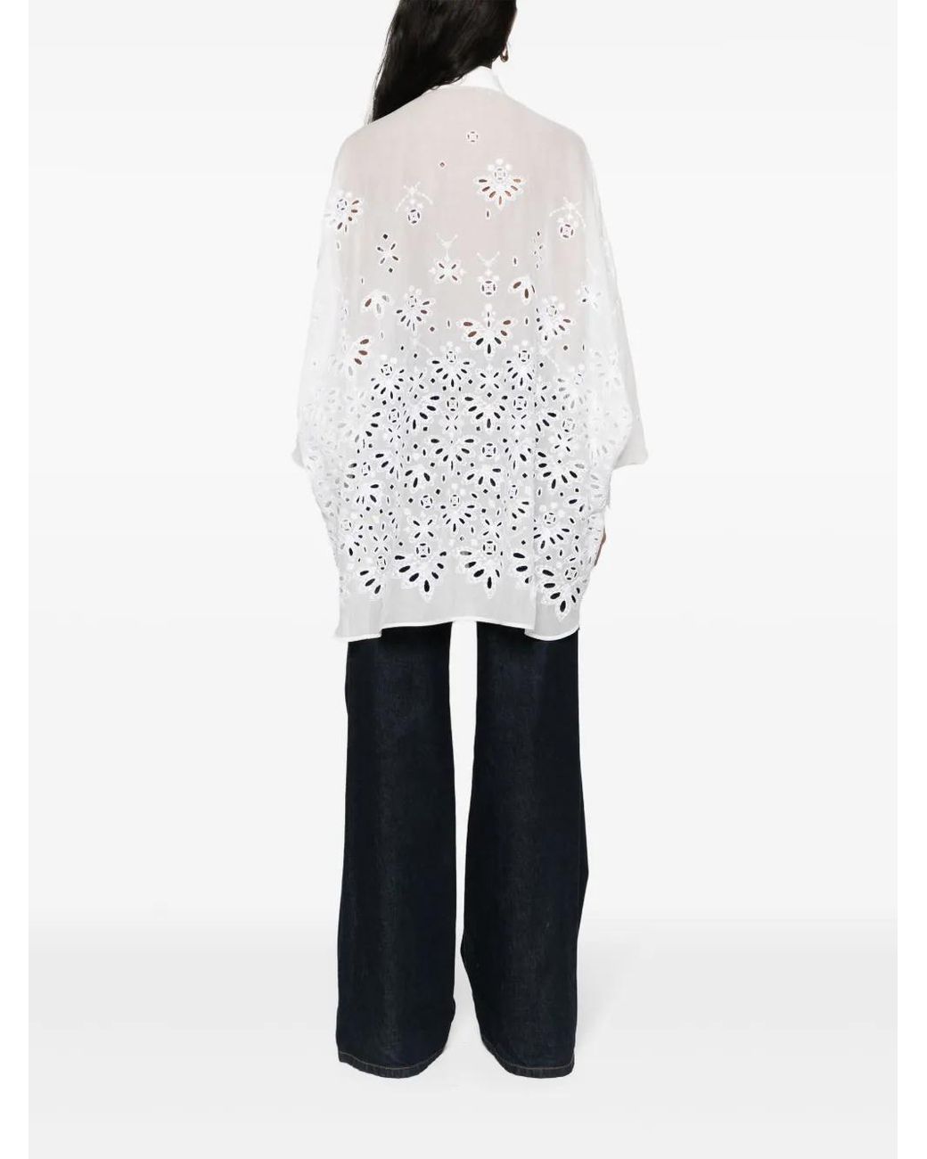 Ermanno Scervino White Broderie Anglaise Shirt