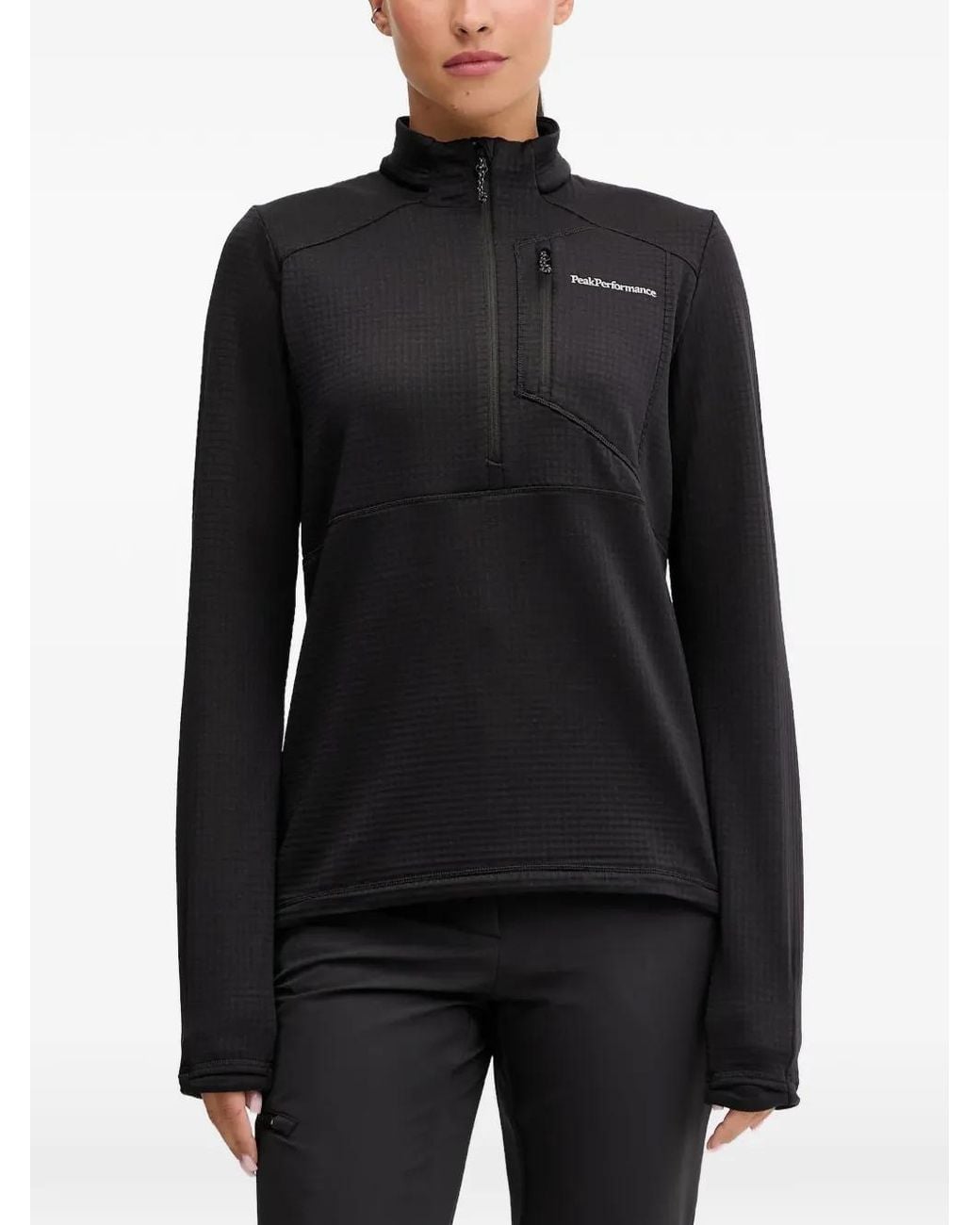 Sudadera Con Media Cremallera Peak Performance de color Black