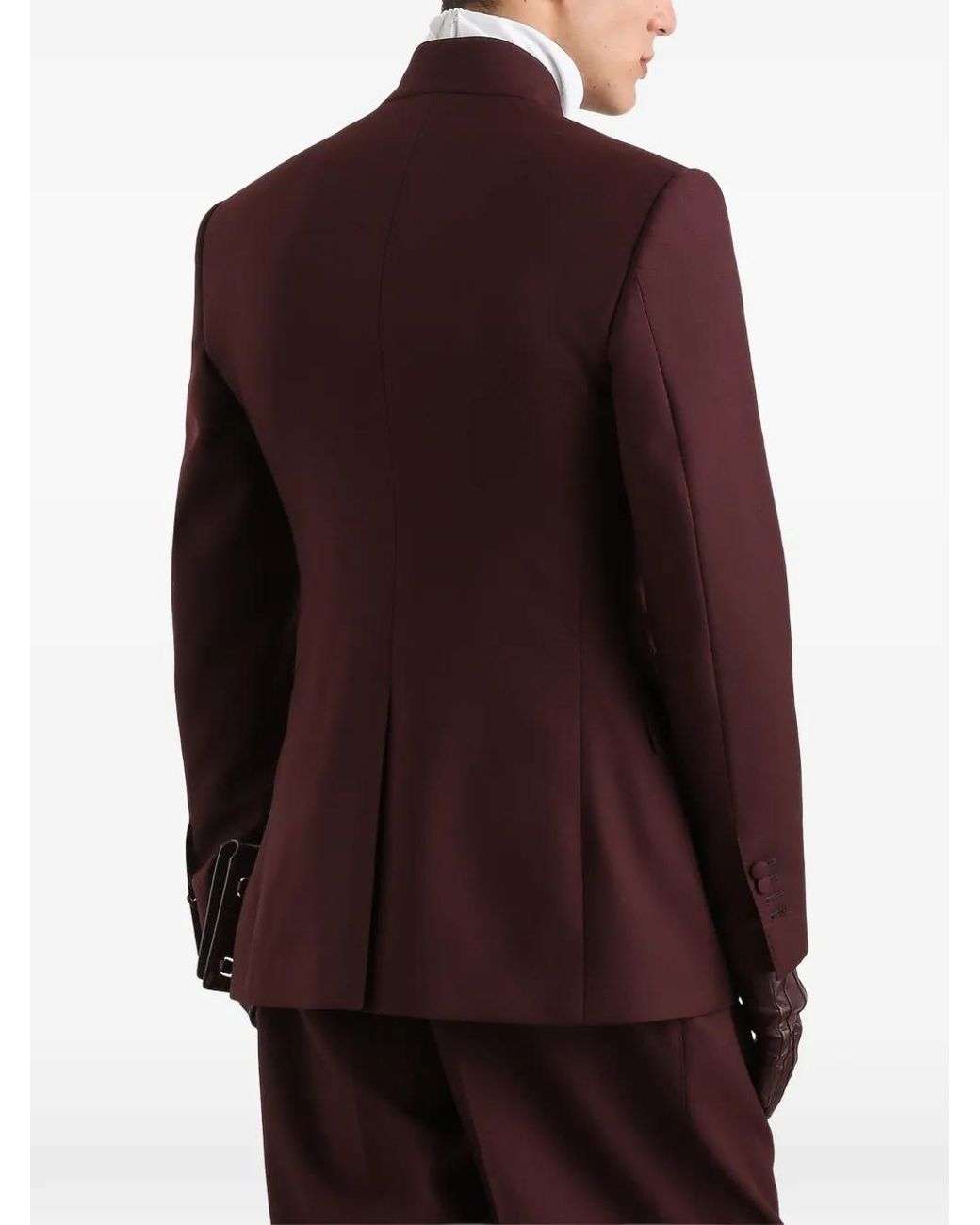 Dolce & Gabbana Purple Sicilia Double-Breasted Wool Gabardine Jacket for men