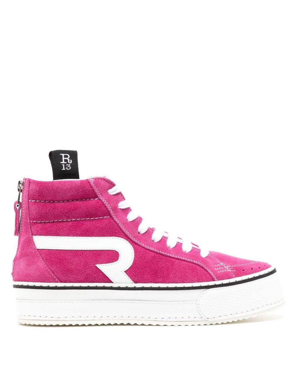 R13 High-top Suede Sneakers in Pink | Lyst