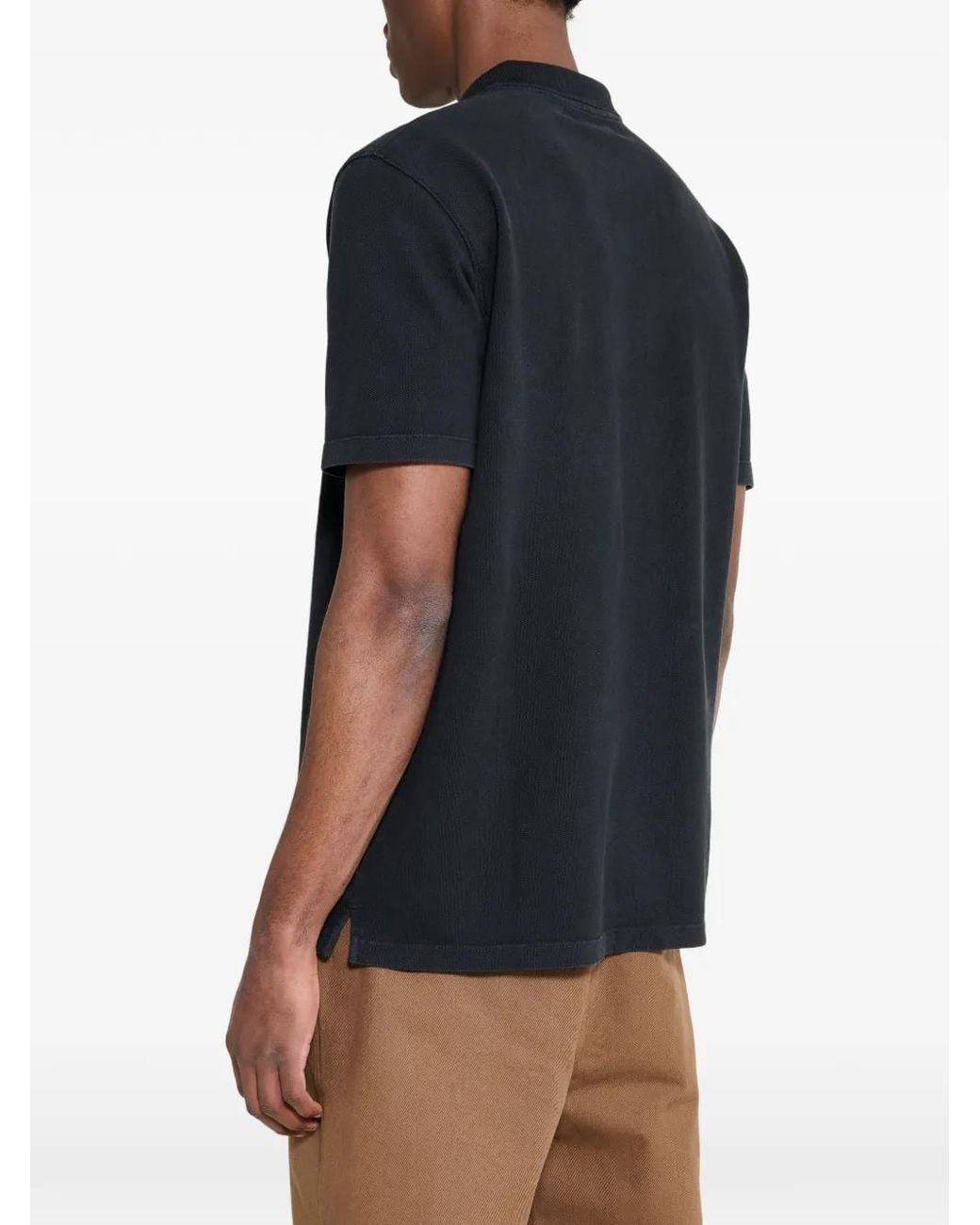 Hanover Black Sunwashed Staple Polo Shirt