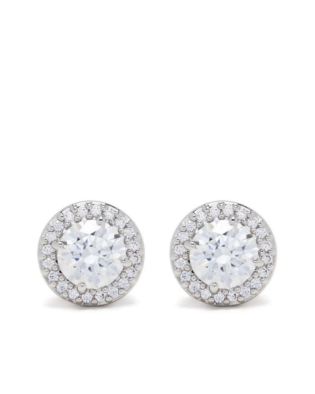 Swarovski White Una Angelic Crystal-Embellished Halo Earrings