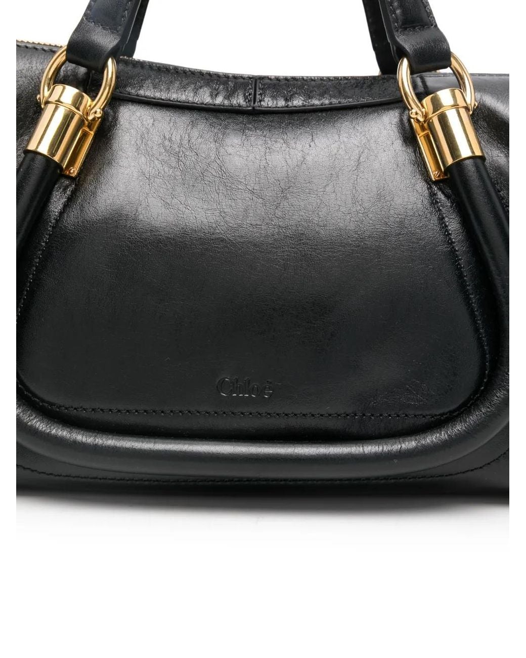 Chloé Black Small Paraty 24 Tote Bag