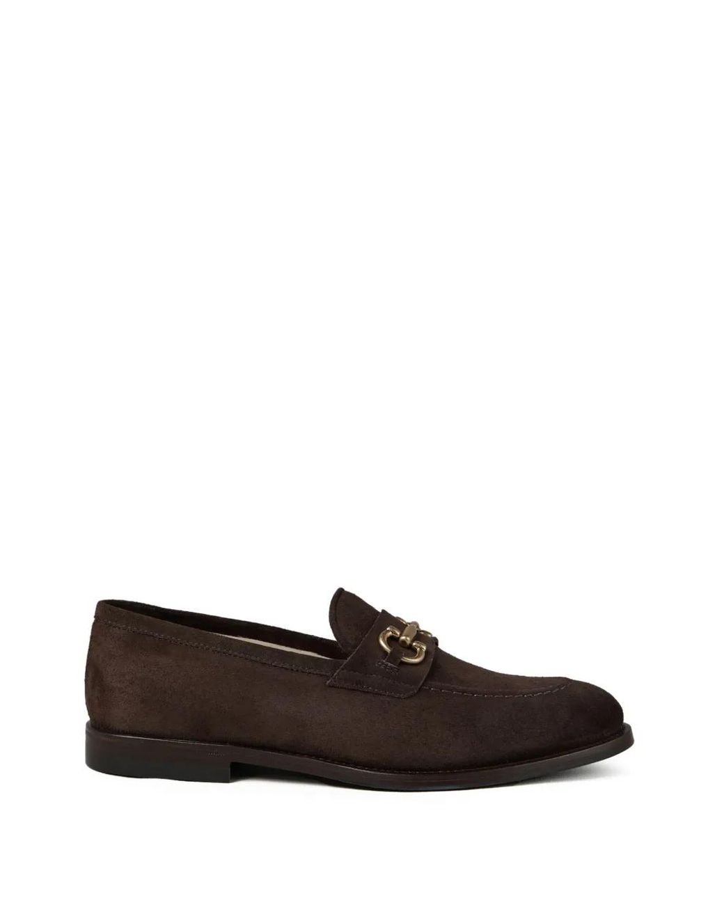 Brunello Cucinelli Brown Leather Loafers for men