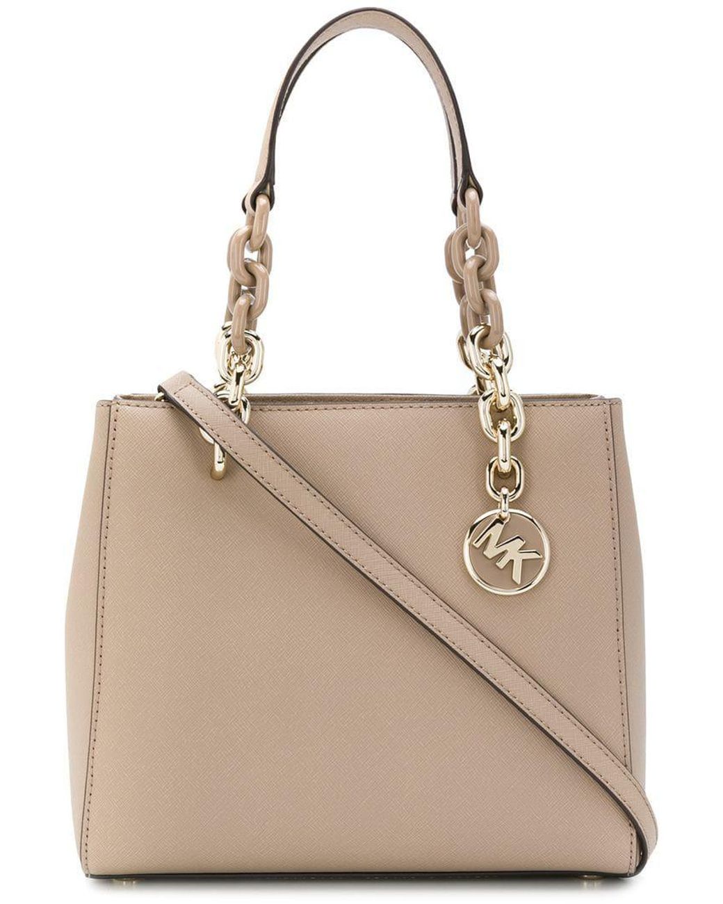 MICHAEL Michael Kors Chunky Chain Strap Bag in Natural | Lyst