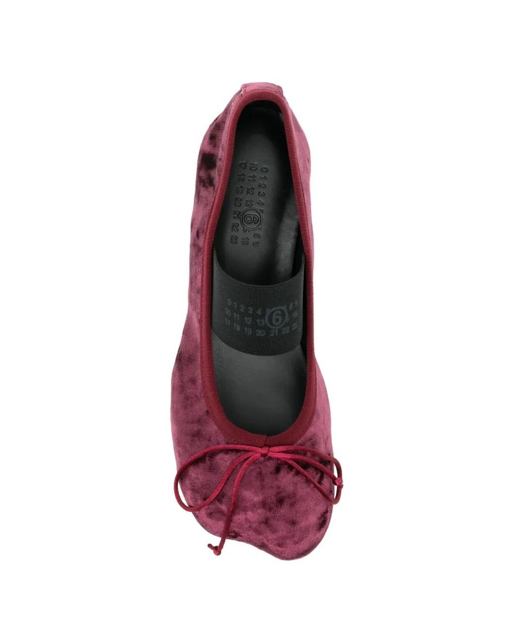 MM6 by Maison Margiela Purple Elasticated-Strap Ballet Flats