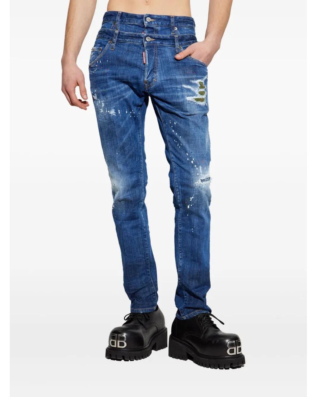 DSquared² Blue Logo-Tag Jeans for men