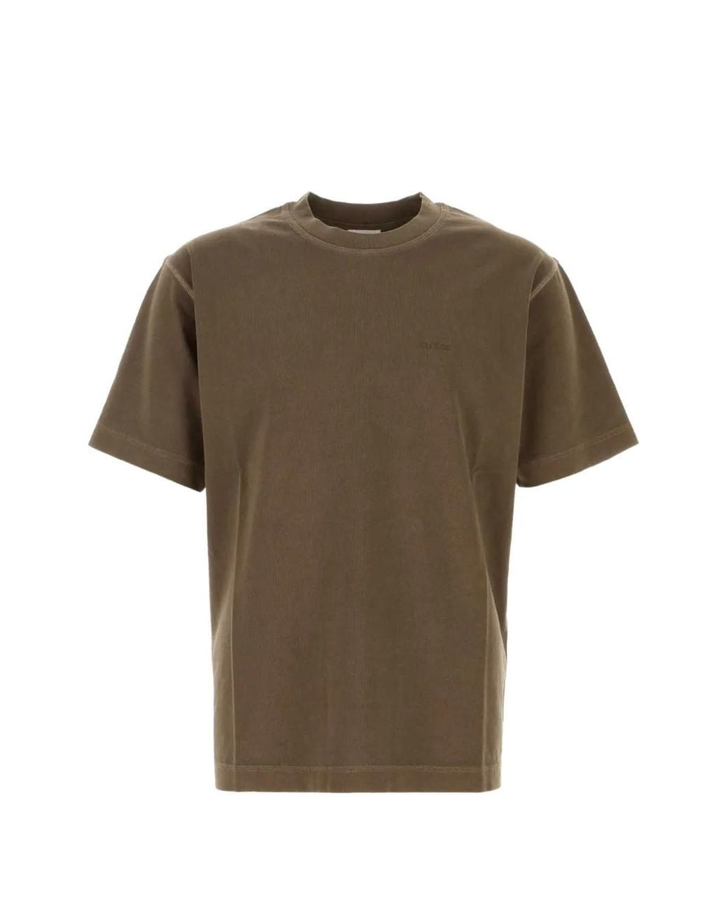 Closed Green Embroidered-Logo T-Shirt for men