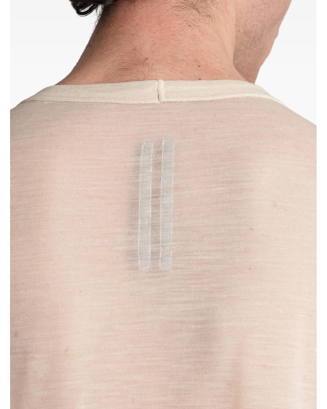 Rick Owens Natural Tommy Sheer Oversized T-Shirt for men