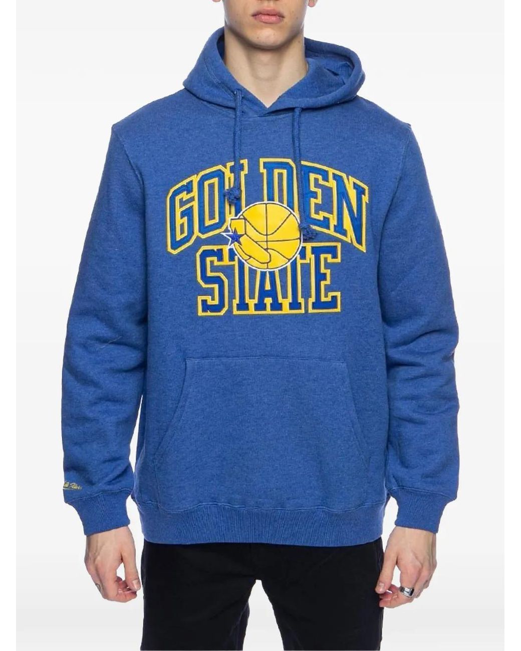Mitchell & Ness Blue Nba Golden State Warriors Playoff Win Hoodie for men