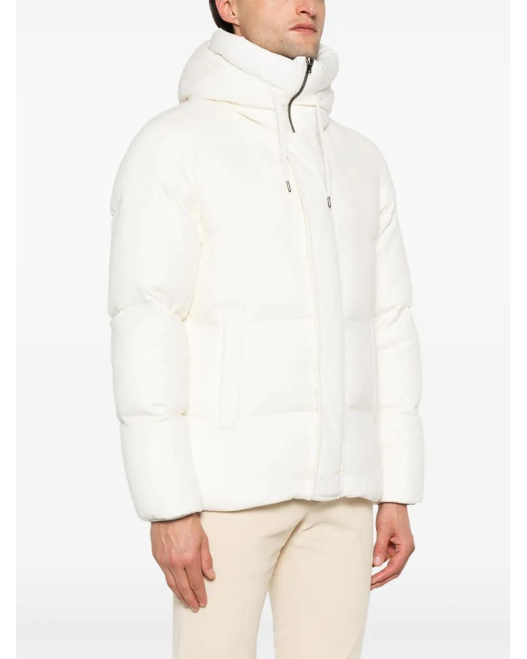 Herno White Quilted Jacket for men