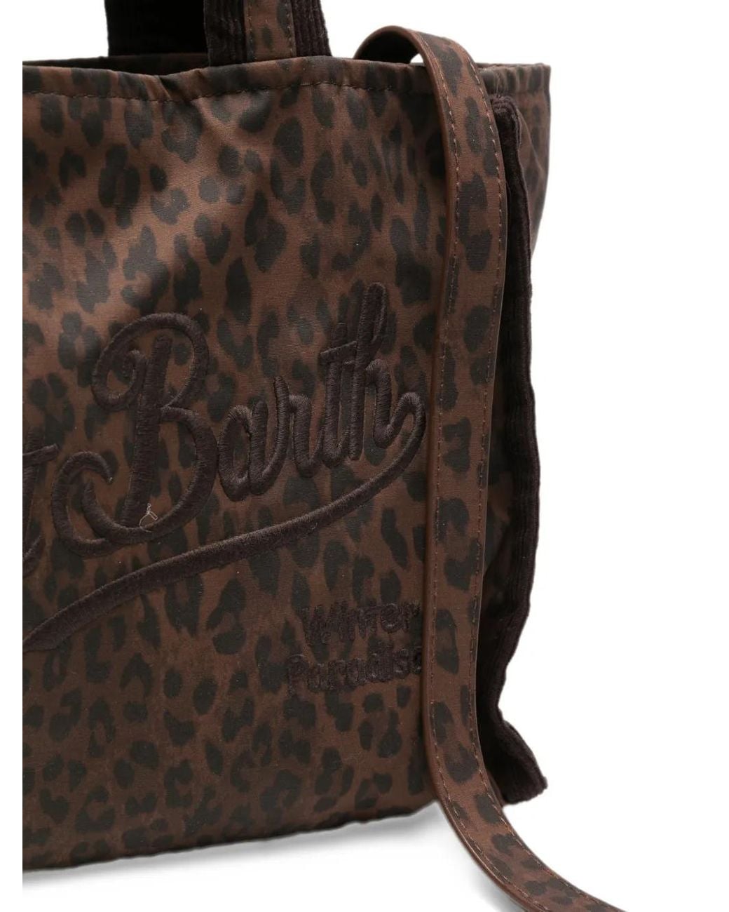 Mc2 Saint Barth Brown Colette Leopard-Print Tote Bag