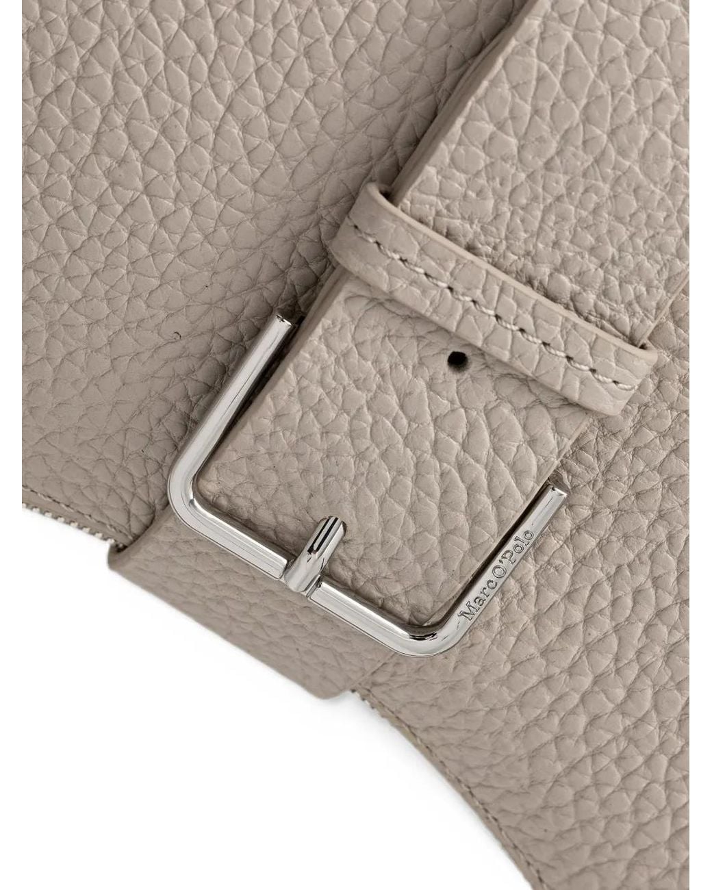 Marc O' Polo Natural Binna Buckle-Detail Pebbled Shoulder Bag