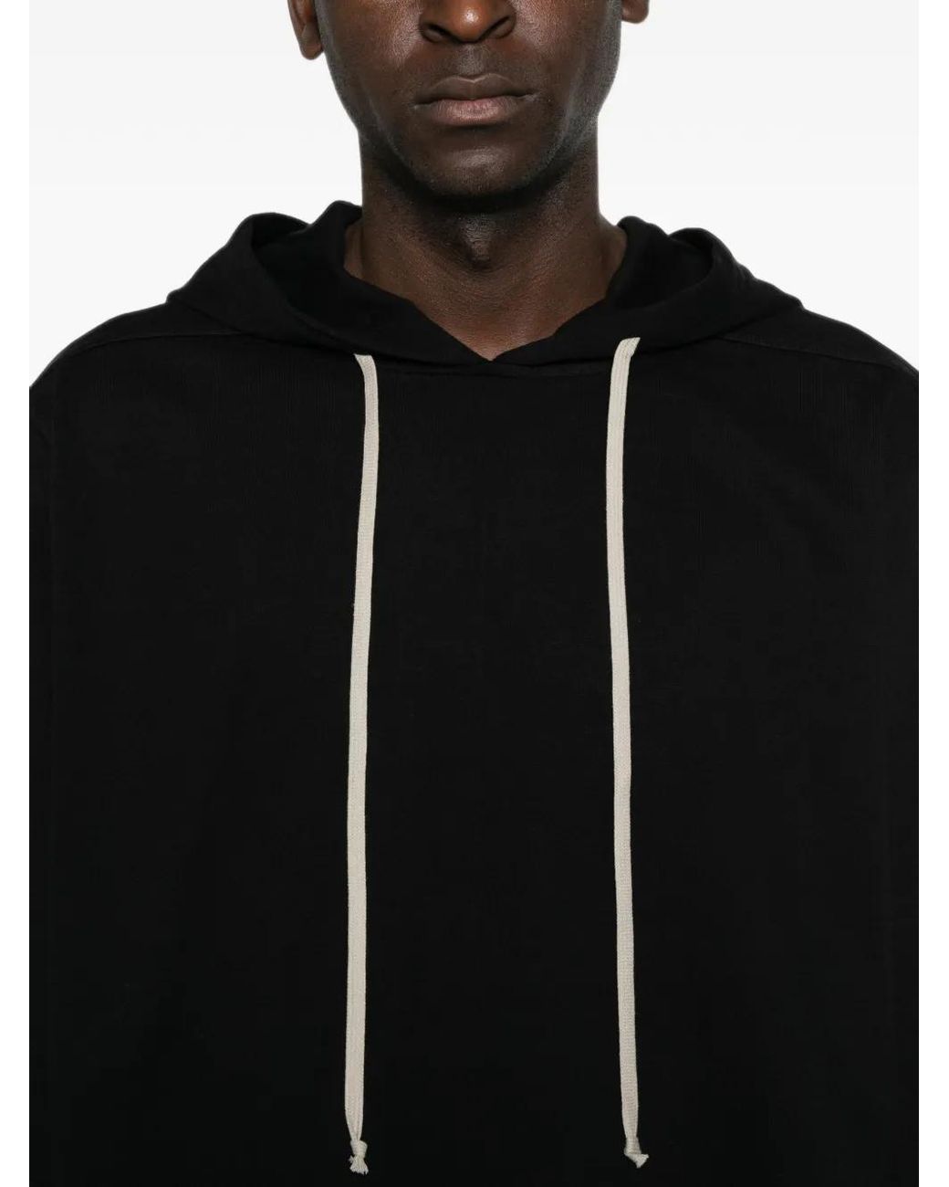 Rick Owens Black Oversized Hoodie for men