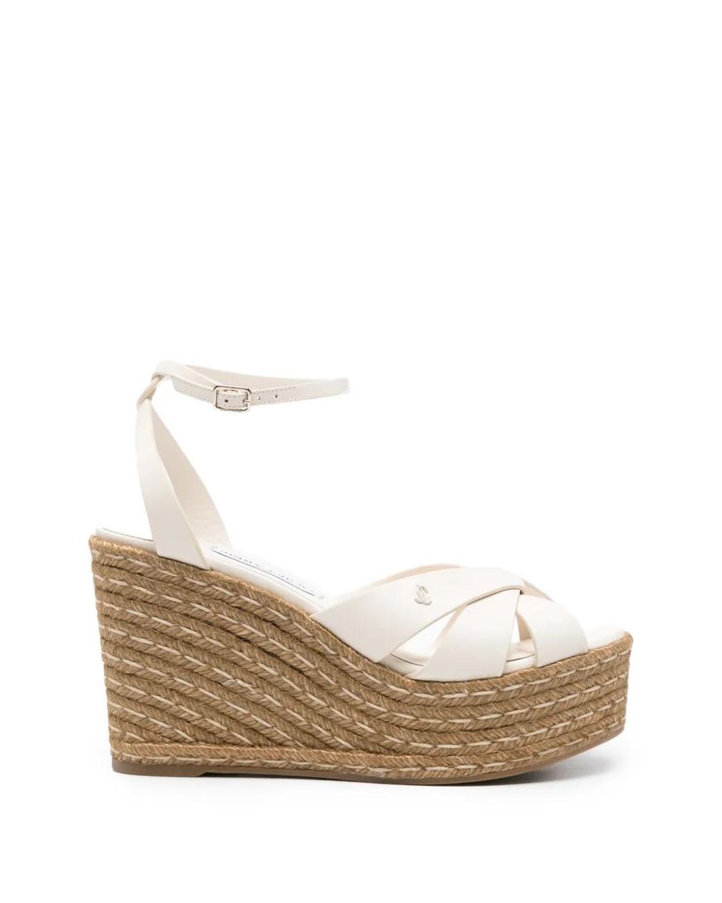 Jimmy Choo White Espadrilles Compensées Korra 100