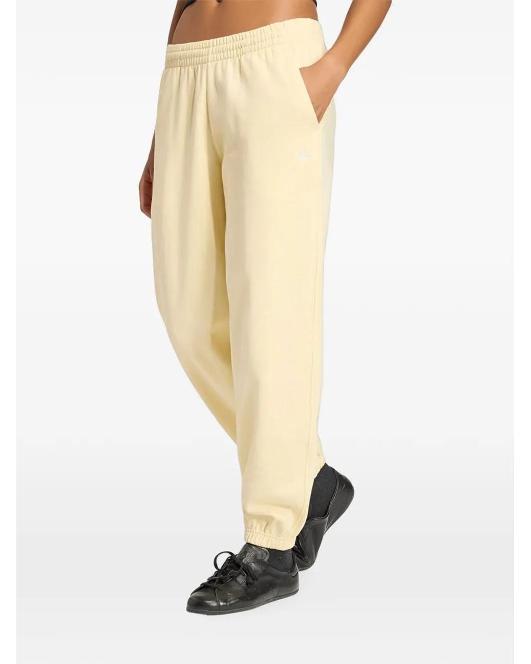 Adidas Natural Logo-Embroidered Track Pants