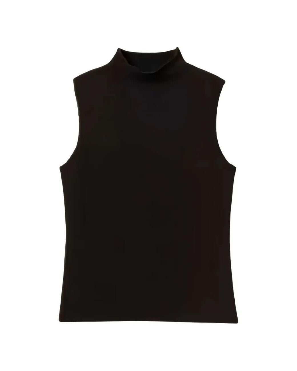 Twinset Black High-Neck Sleeveless Top