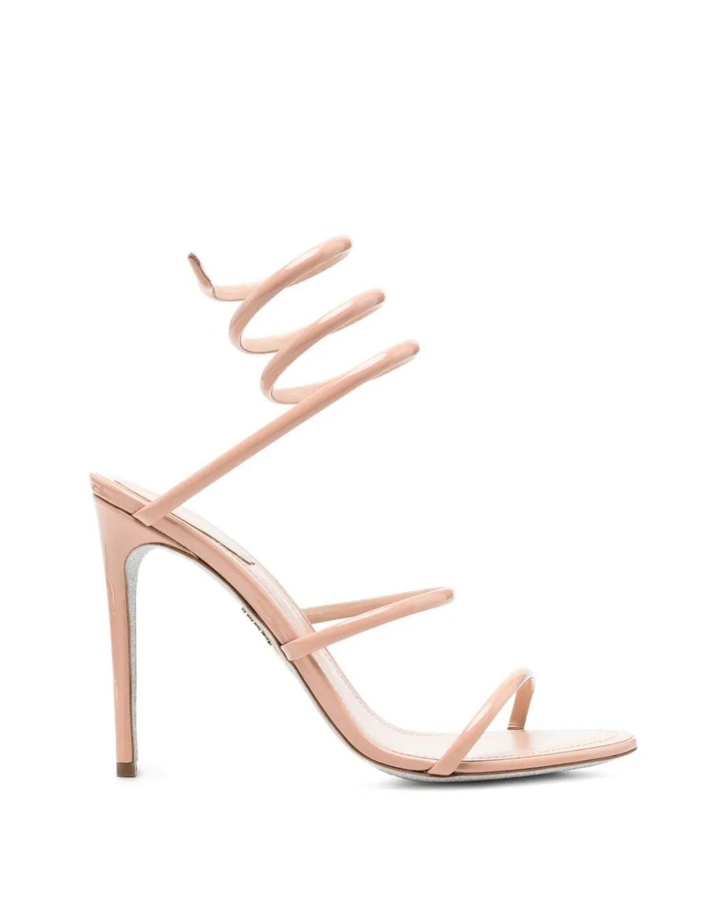 Rene Caovilla White Cleo Patent Leather Sandals