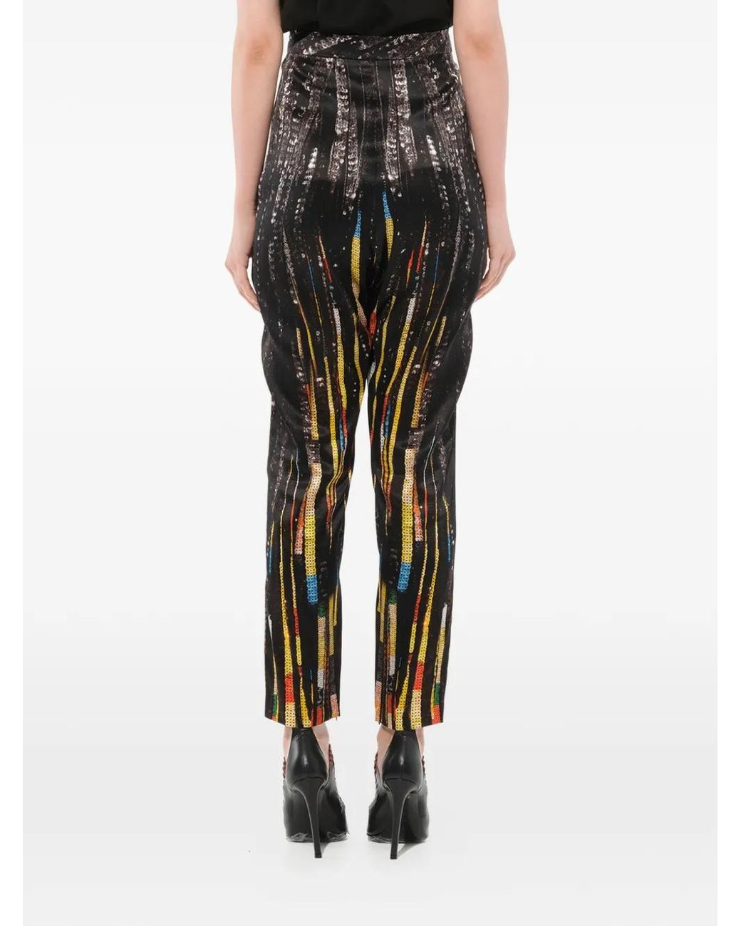 Givenchy Black Sequin-Embellished High-Waisted Trousers