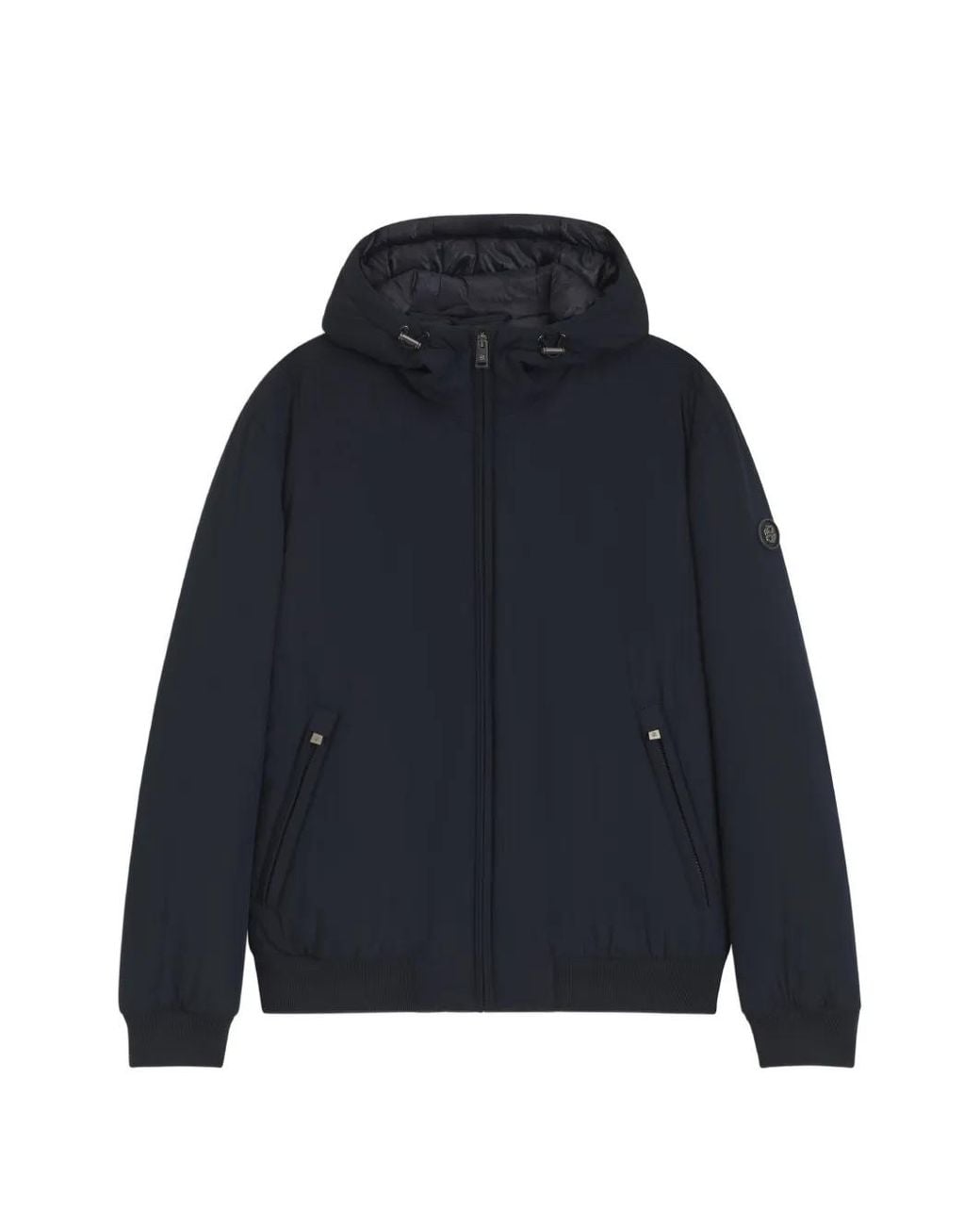 Boss Blue Water-Repellent Padded Jacket With Double B Monogram for men