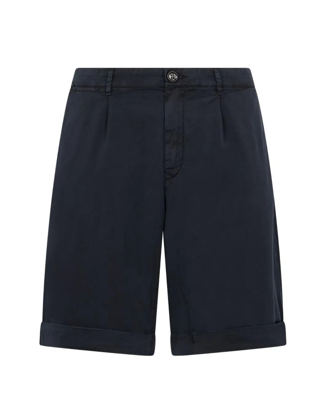 Moorer Blue Turn-Up Trousers for men